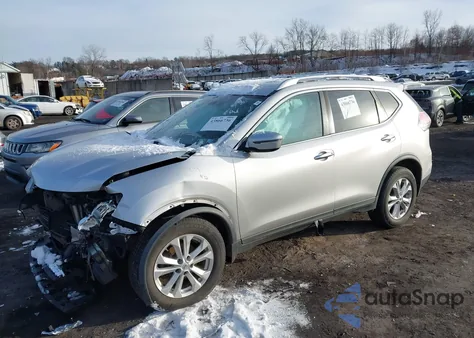2016 Nissan Rogue Sv из США, поврежденный, VIN KNMAT2MV4GP647984